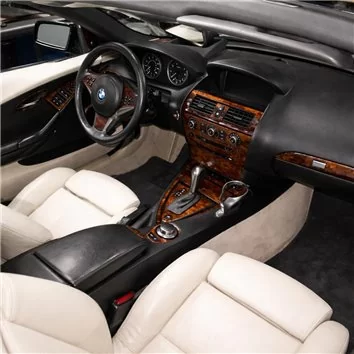 BMW 6-Series E 63 2004-2008 Mascherine sagomate per rivestimento cruscotti 34-Decori