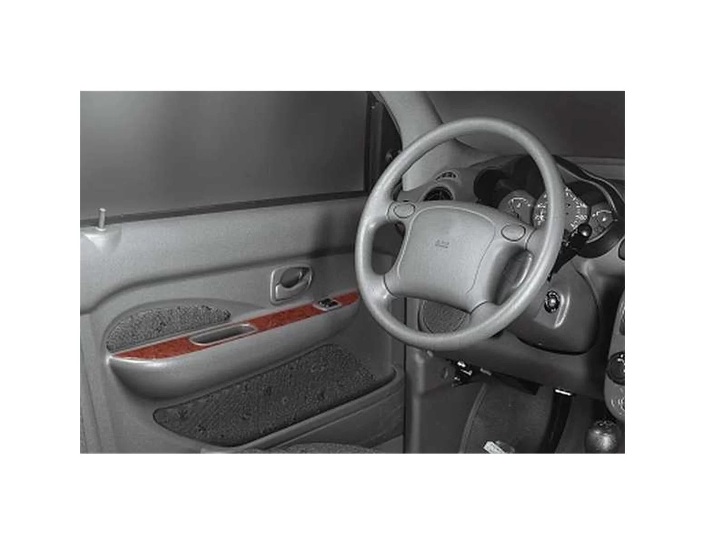 Hyundai Atos 03.98 - 06.06 Kit Rivestimento Cruscotto all'interno del veicolo Cruscotti personalizzati 6-Decori