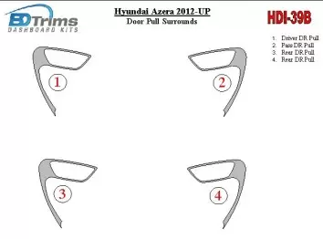 Hyundai Azera 2012-UP Door Inserts Cruscotto BD Rivestimenti interni