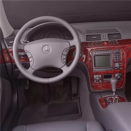 Mercedes Benz S Class W220 2000-2006 OEM Compliance Mascherine sagomate per rivestimento cruscotti Mercedes Benz S Class W220 2000-2006 OEM Compliance Mascherine sagomate per rivestimento cruscotti