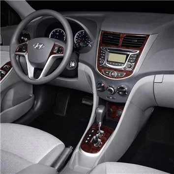 Hyundai Accent Blue 01.2011 Mascherine sagomate per rivestimento cruscotti 18-Decori