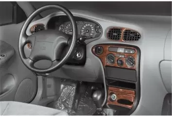 Hyundai Elantra 01.99 - 07.00 Kit Rivestimento Cruscotto all'interno del veicolo Cruscotti personalizzati 13-Decori