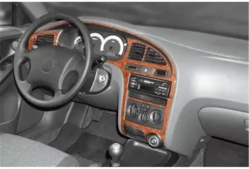 Hyundai Elantra 08.00 - 12.03 Kit Rivestimento Cruscotto all'interno del veicolo Cruscotti personalizzati 8-Decori