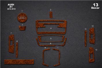 Audi A1 ab 2012 Mascherine sagomate per rivestimento cruscotti 13-Decori 2