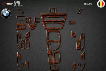 BMW X2 F39 From 2019 Mascherine sagomate per rivestimento cruscotti 32-Decori