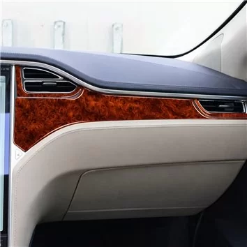 Tesla Model S Model X 2012-2020 Mascherine sagomate per rivestimento cruscotti 23-Decori