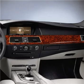 BMW 5-Series E60 2003-2008 Mascherine sagomate per rivestimento cruscotti 17-Decori