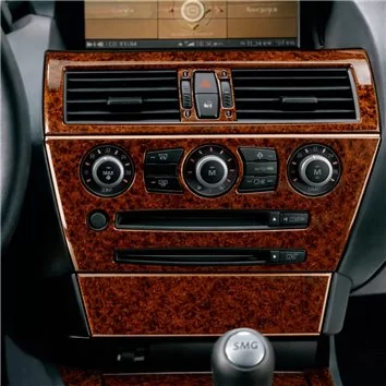 BMW 6-Series E 63 2004-2008 Mascherine sagomate per rivestimento cruscotti 34-Decori