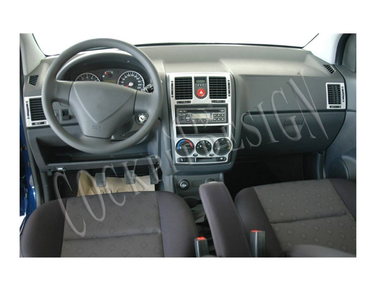 Hyundai Getz 09.02 - 08.05 Kit Rivestimento Cruscotto all'interno del veicolo Cruscotti personalizzati 4-Decori Hyundai Getz 09.02 - 08.05 Kit Rivestimento Cruscotto all'interno del veicolo Cruscotti personalizzati 4-Decori