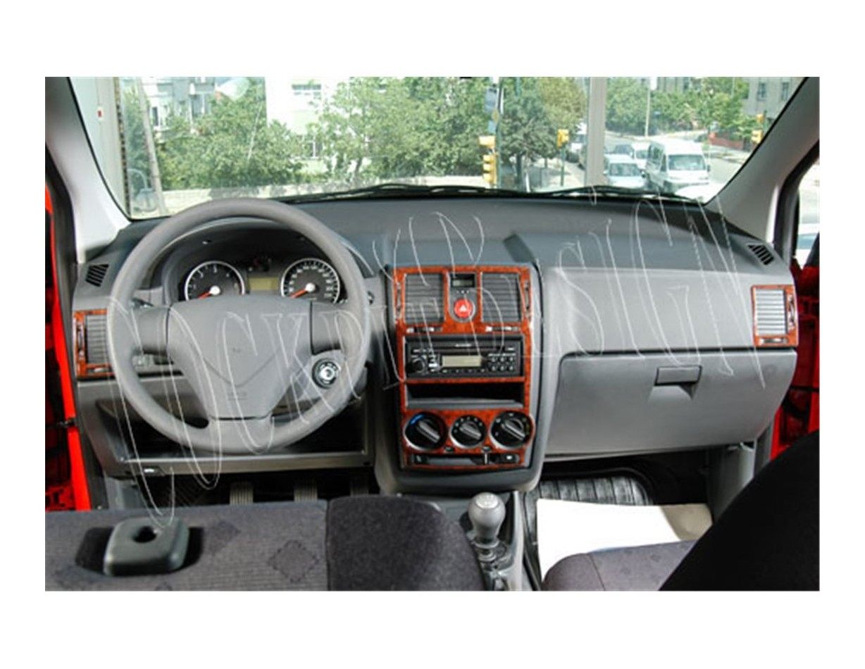 Hyundai Getz 09.05 - 12.10 Kit Rivestimento Cruscotto all'interno del veicolo Cruscotti personalizzati 4-Decori