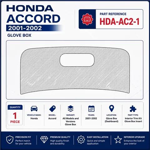 Honda Accord 2001-2002 glowe-box kit rivestimento cruscotto e interni 3D 1 pezzi