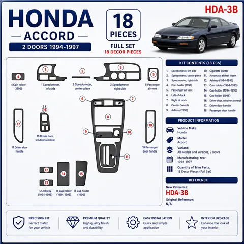 Honda Pilot 2005-2005 Basic Set; OEM Compliance kit rivestimento cruscotto e interni 3D