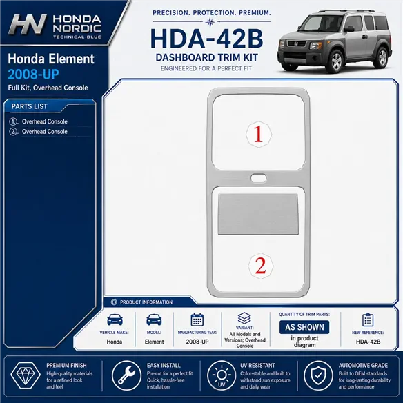 Honda Element 2008-in poi console superiore kit rivestimento cruscotto e interni 3D