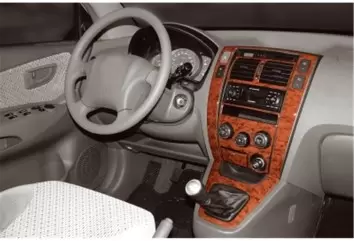 Hyundai Tucson 09.04 - 01.10 Kit Rivestimento Cruscotto all'interno del veicolo Cruscotti personalizzati 9-Decori