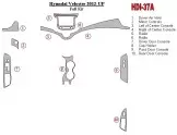 Hyundai Veloster 2012-UP Full Mascherine sagomate per rivestimento cruscotti 