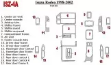 Isuzu Rodeo 1998-2002 Full Mascherine sagomate per rivestimento cruscotti 