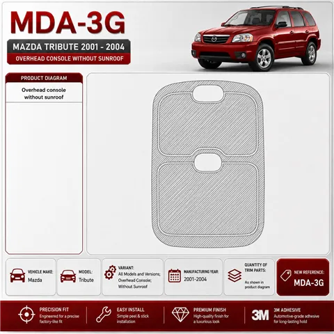 Mazda Tribute 2001-2004 console superiore; senza Sunroof kit rivestimento cruscotto e interni 3D