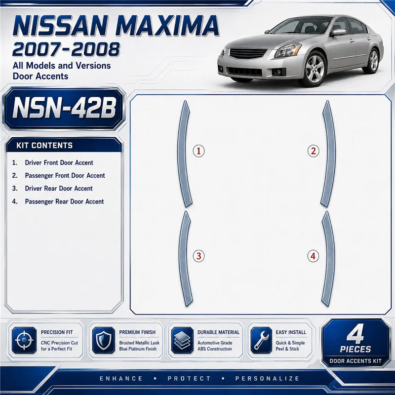 Nissan Maxima 2007-2008 porte Accent kit rivestimento cruscotto e interni 3D