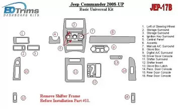 Jeep Commander 2008-UP Basic Universal Kit Cruscotto BD Rivestimenti interni