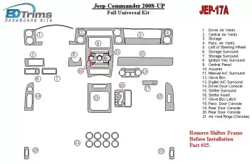 Jeep Commander 2008-UP Full Universal Set Cruscotto BD Rivestimenti interni