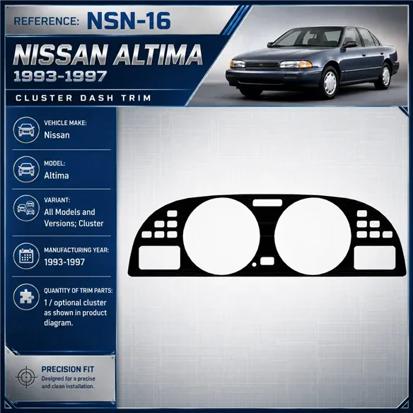 Nissan Altima 1993-1997 Cluster kit rivestimento cruscotto e interni 3D 1 pezzi