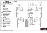 Jeep Grand Cherokee 1996-1998 Full Set, 27 Parts Mascherine sagomate per rivestimento cruscotti 