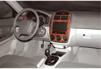 Kia Cerato LX Sedan 05.04 - 03.07 Kit Rivestimento Cruscotto all'interno del veicolo Cruscotti personalizzati 8-Decori