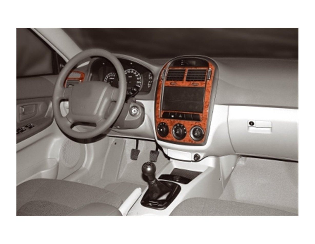Kia Cerato LX Sedan 05.04 - 03.07 Kit Rivestimento Cruscotto all'interno del veicolo Cruscotti personalizzati 8-Decori