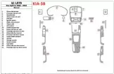 Kia Optima 2002-2003 Manual Gearbox Mascherine sagomate per rivestimento cruscotti 
