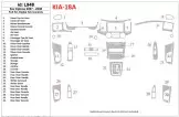 KIA Optima 2007-2008 Full Set, Automatic AC Control Mascherine sagomate per rivestimento cruscotti 