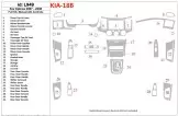 KIA Optima 2007-2008 Full Set, Manual Gearbox A/C Controls Mascherine sagomate per rivestimento cruscotti 