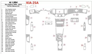 KIA Optima 2009-2010 Full Set, Manual Gearbox AC Cruscotto BD Rivestimenti interni
