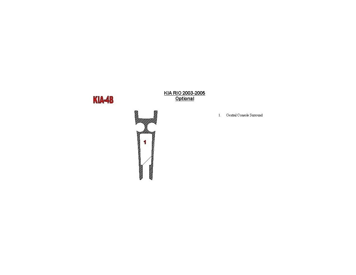 Kia Rio 2003-2005 Options Cruscotto BD Rivestimenti interni