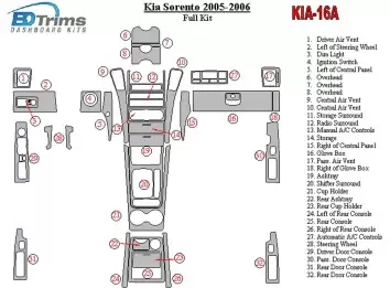 Kia Sorento 2005-2006 Full Set Cruscotto BD Rivestimenti interni