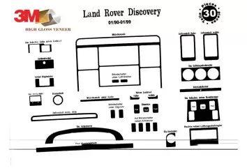 Land Rover Discovery I 01.90 - 09.98 Kit Rivestimento Cruscotto all'interno del veicolo Cruscotti personalizzati 30-Decori