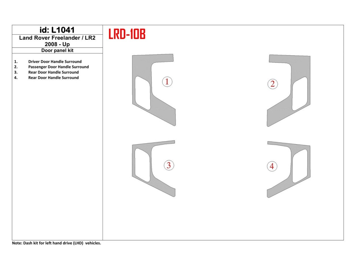 Land Rover Freelander 2 2008-UP Door panels Cruscotto BD Rivestimenti interni