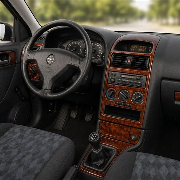 Opel Astra G 1998-2003 kit rivestimento cruscotto e interni 3D 16 pezzi