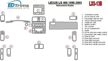 Lexus LS-400 1998-2000 Nakamichi Radio Cruscotto BD Rivestimenti interni