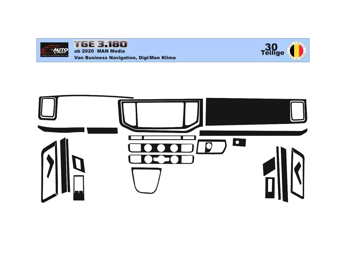 MAN TGE 2021 Kit Rivestimento Cruscotto all'interno del veicolo Cruscotti personalizzati 29-Decori