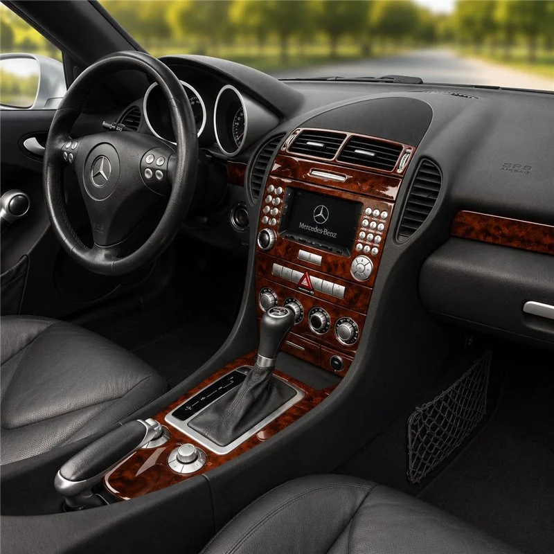 Mercedes-Benz SLK (R171) 2004-2010 kit rivestimento cruscotto e interni 3D 18 pezzi