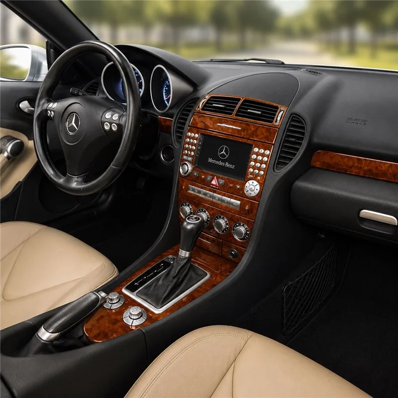 Mercedes-Benz SLK (R171) 2004-2010 kit rivestimento cruscotto e interni 3D 18 pezzi