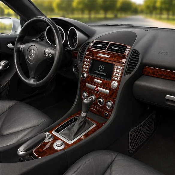 Mercedes-Benz SLK (R171) 2004-2010 kit rivestimento cruscotto e interni 3D 18 pezzi