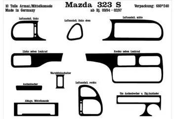 Mazda 323 S 01.1994 Kit Rivestimento Cruscotto all'interno del veicolo Cruscotti personalizzati 10-Decori