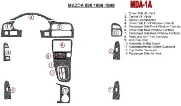 Mazda 626 1998-1999 Full Set Cruscotto BD Rivestimenti interni