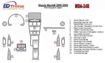 Mazda MAzda6 2006-2008 With NAVI Cruscotto BD Rivestimenti interni