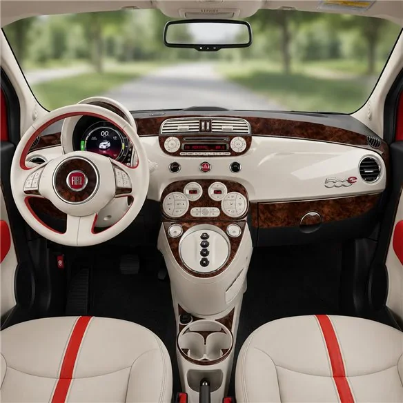 Fiat 500 2012-2015 kit cruscotto 3D, 27 pezzi