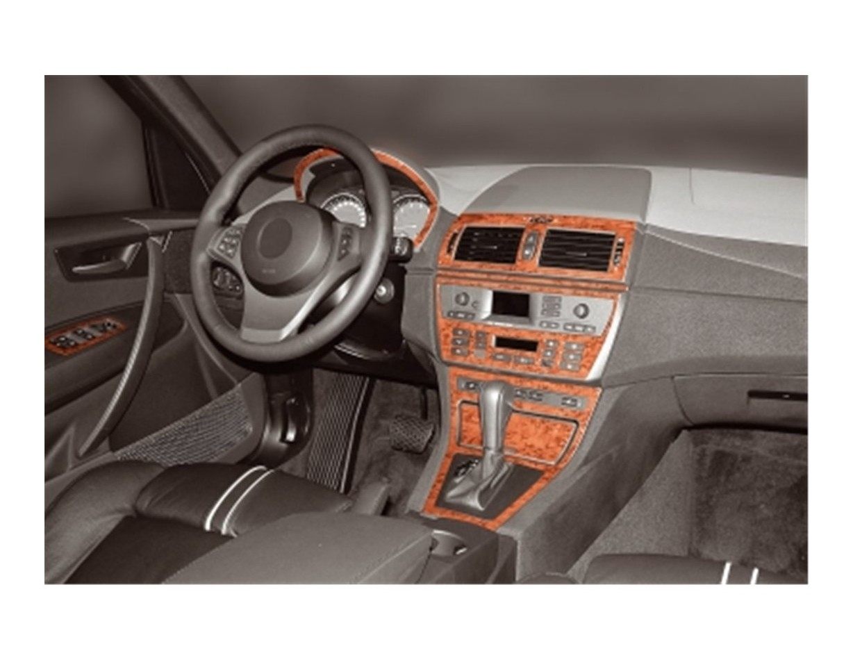 BMW X3 E83 09.2003 Kit Rivestimento Cruscotto all'interno del veicolo Cruscotti personalizzati 12-Decori