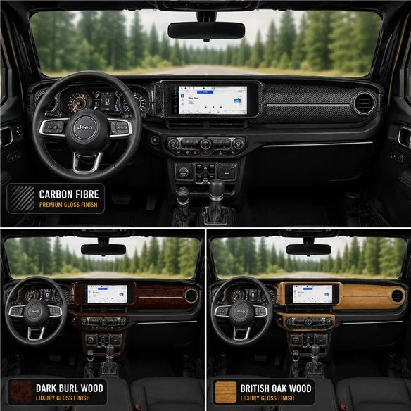Jeep Wrangler Unlimited Rubicon 2024 kit rivestimento cruscotto e interni 3D 35 pezzi