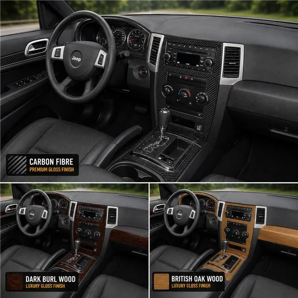 Jeep Grand Cherokee 2008-2010 Full Universal Set kit rivestimento cruscotto e interni 3D