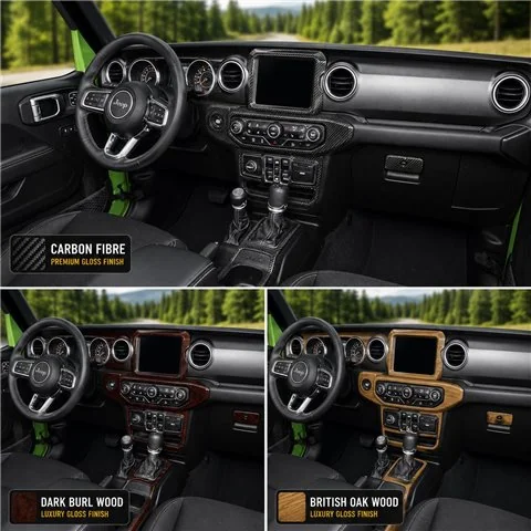 Jeep Gladiator PickUp 2020-2023 kit rivestimento cruscotto e interni 3D 25 pezzi